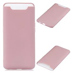 Candy Soft Silicone Phone Case for Samsung Galaxy A80 A90 - Lotus Pink