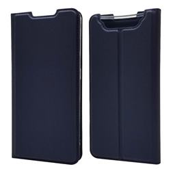 Ultra Slim Card Magnetic Automatic Suction Leather Wallet Case for Samsung Galaxy A80 A90 - Royal Blue