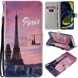Paris Eiffel Tower PU Leather Wallet Case for Samsung Galaxy A80 A90