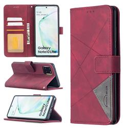 Binfen Color BF05 Prismatic Slim Wallet Flip Cover for Samsung Galaxy A81 - Red