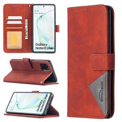 Binfen Color BF05 Prismatic Slim Wallet Flip Cover for Samsung Galaxy A81 - Brown