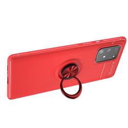Auto Focus Invisible Ring Holder Soft Phone Case for Samsung Galaxy A91 - Red