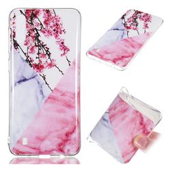 Pink Plum Soft TPU Marble Pattern Case for Samsung Galaxy M10