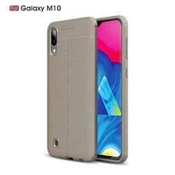 Luxury Auto Focus Litchi Texture Silicone TPU Back Cover for Samsung Galaxy M10 - Gray