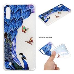 Peacock Butterfly Anti-fall Clear Varnish Soft TPU Back Cover for Samsung Galaxy M10