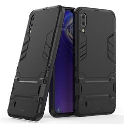 Armor Premium Tactical Grip Kickstand Shockproof Dual Layer Rugged Hard Cover for Samsung Galaxy M10 - Black