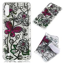 Butterfly Flowers Super Clear Soft TPU Back Cover for Samsung Galaxy M10