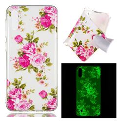 Peony Noctilucent Soft TPU Back Cover for Samsung Galaxy M10