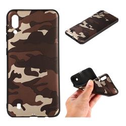 Camouflage Soft TPU Back Cover for Samsung Galaxy M10 - Gold Coffee