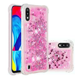Dynamic Liquid Glitter Sand Quicksand TPU Case for Samsung Galaxy M10 - Pink Love Heart