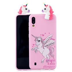 Wings Unicorn Soft 3D Climbing Doll Soft Case for Samsung Galaxy M10