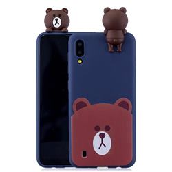Cute Bear Soft 3D Climbing Doll Soft Case for Samsung Galaxy M10