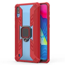 Predator Armor Metal Ring Grip Shockproof Dual Layer Rugged Hard Cover for Samsung Galaxy M10 - Red