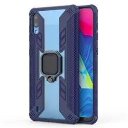 Predator Armor Metal Ring Grip Shockproof Dual Layer Rugged Hard Cover for Samsung Galaxy M10 - Blue