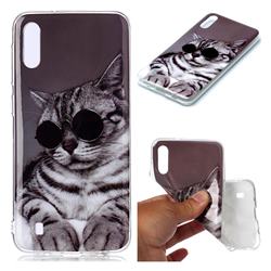 Kitten with Sunglasses Soft TPU Cell Phone Back Cover for Samsung Galaxy M10
