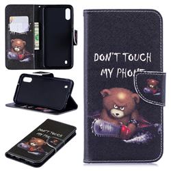 Chainsaw Bear Leather Wallet Case for Samsung Galaxy M10