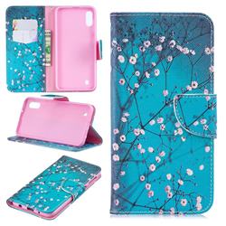 Blue Plum Leather Wallet Case for Samsung Galaxy M10