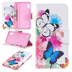 Vivid Flying Butterflies Leather Wallet Case for Samsung Galaxy M10