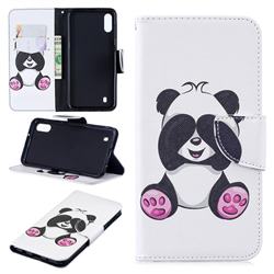 Lovely Panda Leather Wallet Case for Samsung Galaxy M10