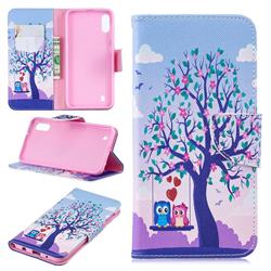 Tree and Owls Leather Wallet Case for Samsung Galaxy M10