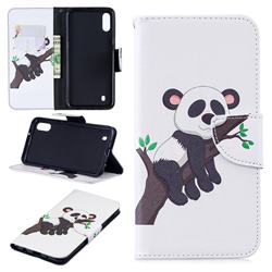 Tree Panda Leather Wallet Case for Samsung Galaxy M10