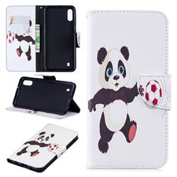 Football Panda Leather Wallet Case for Samsung Galaxy M10