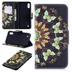 Circle Butterflies Leather Wallet Case for Samsung Galaxy M10