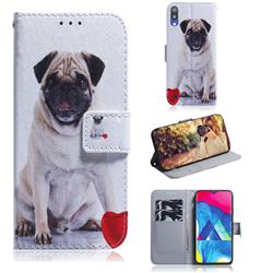 Pug Dog PU Leather Wallet Case for Samsung Galaxy M10