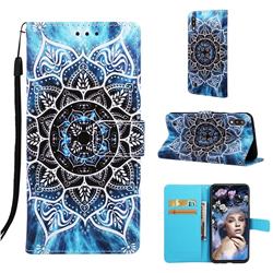 Underwater Mandala Matte Leather Wallet Phone Case for Samsung Galaxy M10
