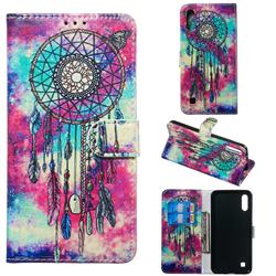 Butterfly Chimes PU Leather Wallet Case for Samsung Galaxy M10