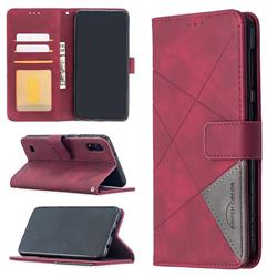 Binfen Color BF05 Prismatic Slim Wallet Flip Cover for Samsung Galaxy M10 - Red