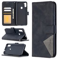 Binfen Color BF05 Prismatic Slim Wallet Flip Cover for Samsung Galaxy M11 - Black