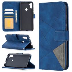 Binfen Color BF05 Prismatic Slim Wallet Flip Cover for Samsung Galaxy M11 - Blue