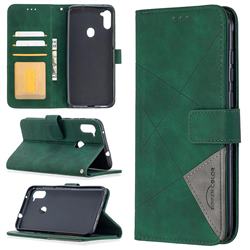 Binfen Color BF05 Prismatic Slim Wallet Flip Cover for Samsung Galaxy M11 - Green