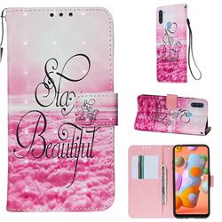 Beautiful 3D Painted Leather Wallet Case for Samsung Galaxy M11