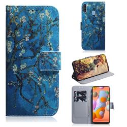 Apricot Tree PU Leather Wallet Case for Samsung Galaxy M11