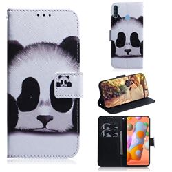 Sleeping Panda PU Leather Wallet Case for Samsung Galaxy M11