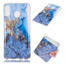 Sea Blue Soft TPU Marble Pattern Case for Samsung Galaxy M20