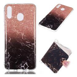 Glittering Rose Black Soft TPU Marble Pattern Case for Samsung Galaxy M20