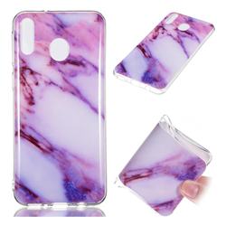 Purple Soft TPU Marble Pattern Case for Samsung Galaxy M20