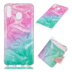 Pink Green Soft TPU Marble Pattern Case for Samsung Galaxy M20