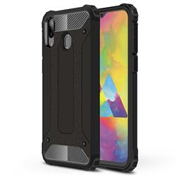 King Kong Armor Premium Shockproof Dual Layer Rugged Hard Cover for Samsung Galaxy M20 - Black Gold