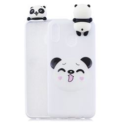 Smiley Panda Soft 3D Climbing Doll Soft Case for Samsung Galaxy M20