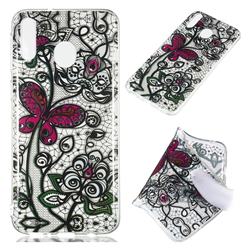 Butterfly Flowers Super Clear Soft TPU Back Cover for Samsung Galaxy M20
