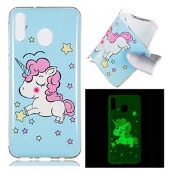 Stars Unicorn Noctilucent Soft TPU Back Cover for Samsung Galaxy M20