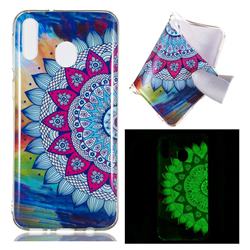 Colorful Sun Flower Noctilucent Soft TPU Back Cover for Samsung Galaxy M20