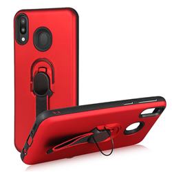 Raytheon Multi-function Ribbon Stand Back Cover for Samsung Galaxy M20 - Red