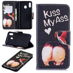 Lovely Pig Ass Leather Wallet Case for Samsung Galaxy M20