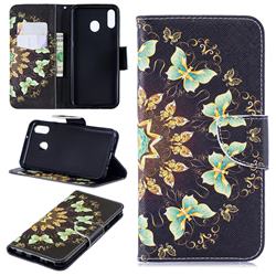 Circle Butterflies Leather Wallet Case for Samsung Galaxy M20
