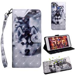 Husky Dog 3D Painted Leather Wallet Case for Samsung Galaxy M20
